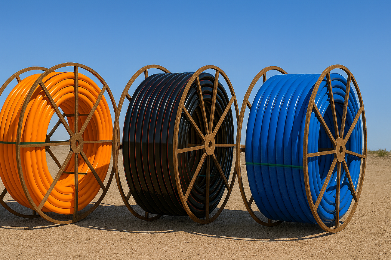 1" HDPE Conduit Pipe SDR 13.5 Black with Red Stripe